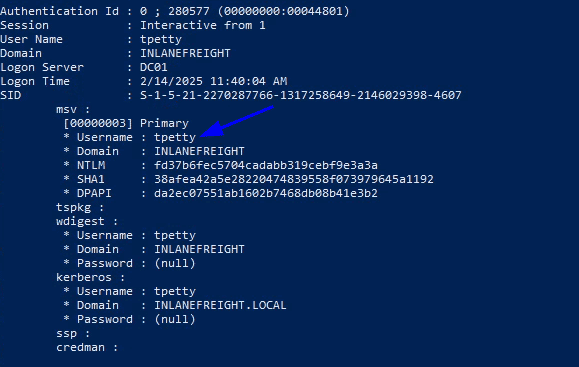 Mimikatz Output